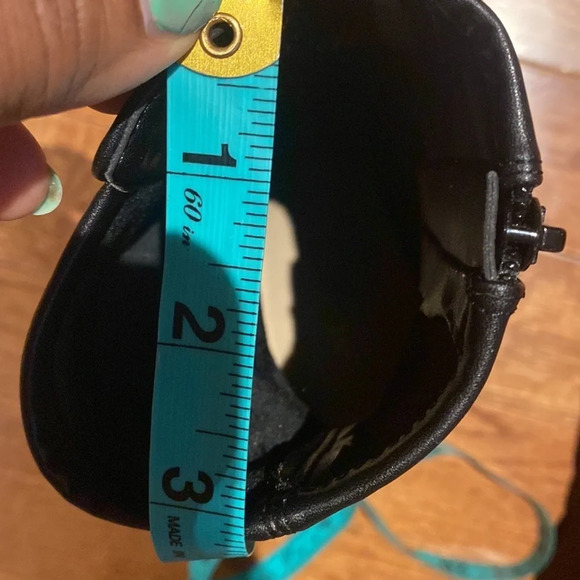 Aldo matte Black Round toe leopard print platform ankle boots - Picture 15 of 17